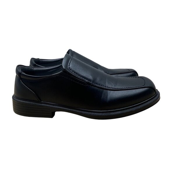 Sonoma Boys Black Faux Leather Slip-On Memory Foam Comfort Loafers Size 5 - Picture 1 of 9